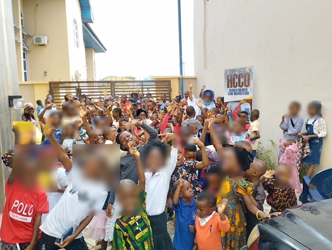 Children gathered at an HCCO community event